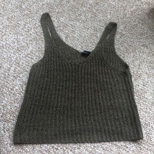 NEW: Olive green knit tank top